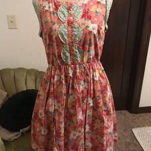 Matilda Jane - Med-vintage style pink flower dress